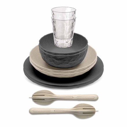 Koziol Club Set Skagen Geschirrset 10-teilig | Organic Bio-Circular