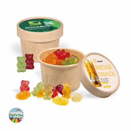 Werbe-Fruchtgummi Paperbox mit Einleger