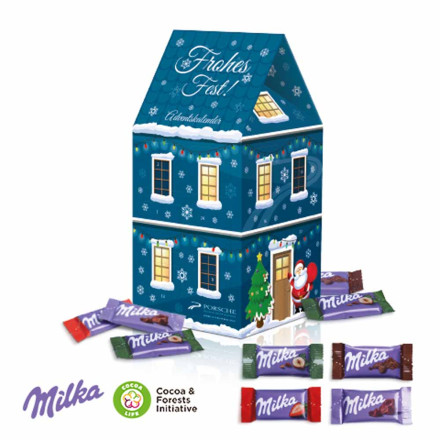 Adventskalender Haus "XL" mit Milka Schokolade