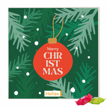Adventskalender quadratisch Blister kompostierbar Ritter Sport Schokowürfel