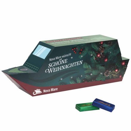 Adventskalender Schiff Lindt Schokotäfelchen