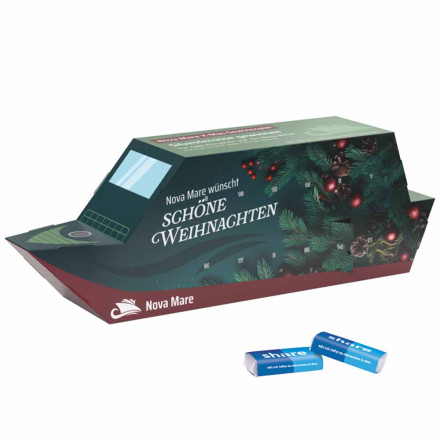 Adventskalender Schiff share Schokotäfelchen