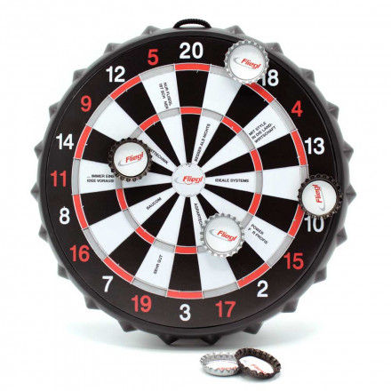 Kronkorken/Magnetpfeil 2in1 Mini Dart Krony Full | komplett individuell bedruckt auf Scheibe + Kronkorken