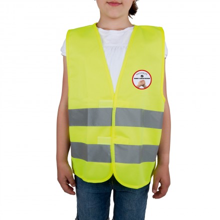 Kinderwarnweste Classic | EN 17353 | inkl. Druck