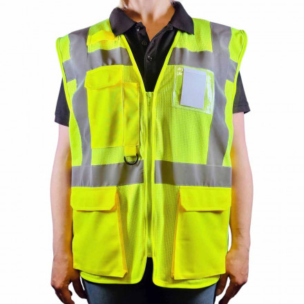Warnweste Mesh Multi Pocket nach EN ISO 20471