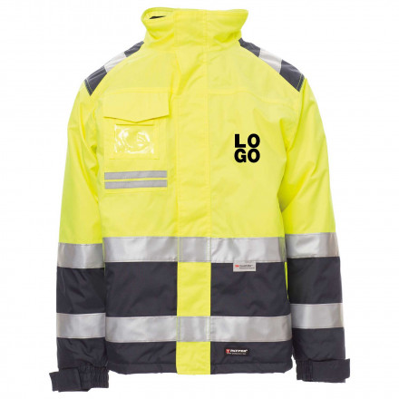 Warnjacke Hispeed | Rollkapuze, Brusttasche