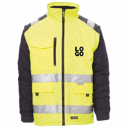 Warnjacke Hiway | Brusttasche, Handytasche