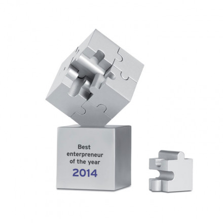 Briefbeschwerer 3D-Puzzle Metall Kubzle | inkl. Werbegravur
