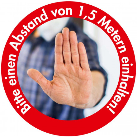 Bodenaufkleber Bitte Abstand - R9 Rutschfestigkeit