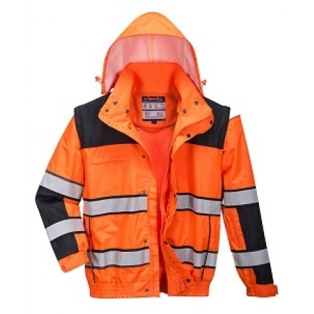 Klassische Warnschutz-Bomber-Jacke