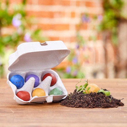 Wachtelschachtel mit 6 bunten Blumenmurmeln | Wildblumen | individuelle Banderole