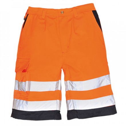 Warnschutz Shorts aus Polyester Baumwollgemisch