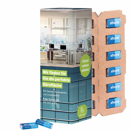 Adventskalender Eco High Tower,share Schokotäfelchen in Pergaminpapier