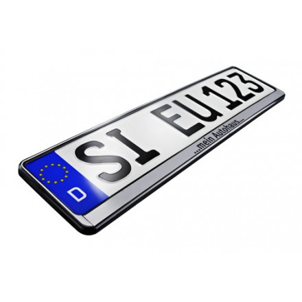 Kennzeichenverstärker Star Black, Silver Digital | inkl. Werbedruck