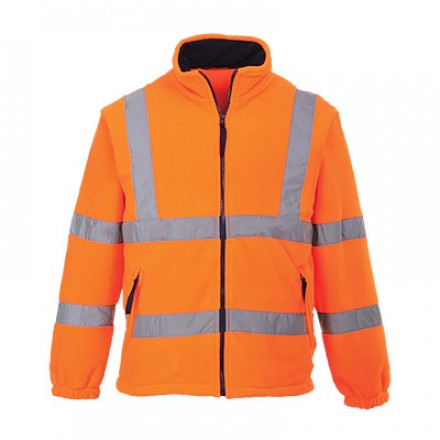Warnschutz Fleece Jacke mit Netzfutter