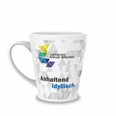 Form 793 Keramiktasse Sublimation weiss, konisch | 300 ml | inkl. Sublimationsdruck 