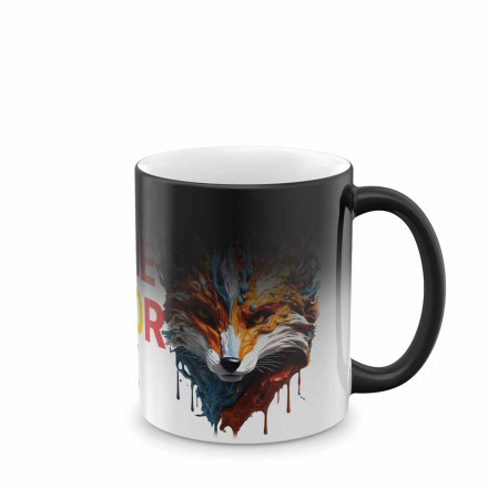 Form 797 Keramiktasse Sublimation Magic-Farbe schwarz | 330 ml | inkl. Sublimationsdruck 