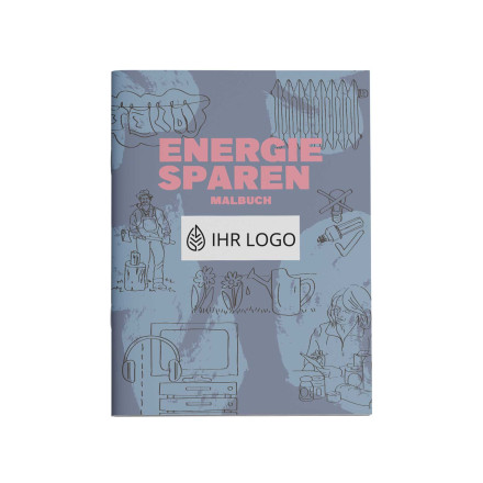 Malbuch "Energie sparen" Format A4, 12 Seiten