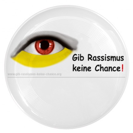 Wurfscheibe "Gib Rassismus keine Chance!"