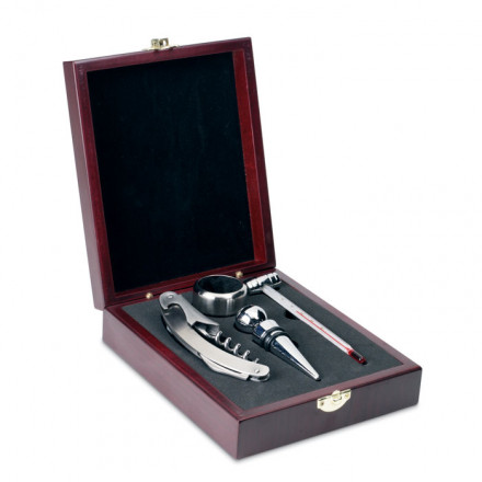 Elegantes Weinset in edler Holzbox Premium