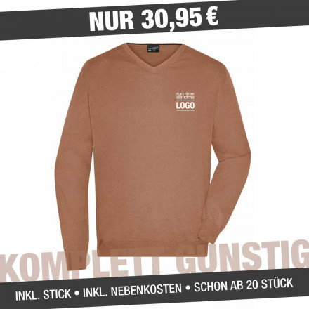 Men's V-Neck Pullover | inkl. 4c Werbestick