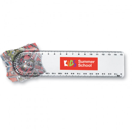 Lineal mit Lupe + Winkelmesser Lasta | inkl. Werbedruck