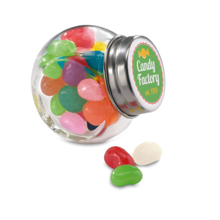 Bunte Geleebonbons im Glasspender Beandy