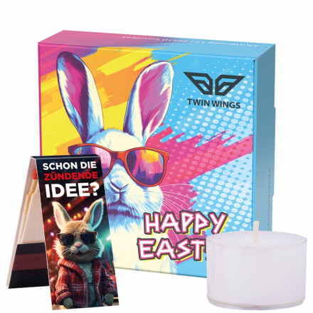 Klappbox S Teelichter & Streichhölzer Ostern