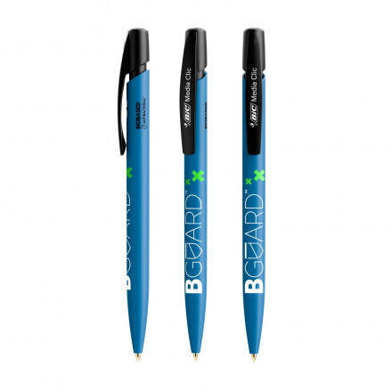 BIC® Media Clic BIO Based BGUARD™ Antibacterial Druckkugelschreiber | inkl. Siebdruck