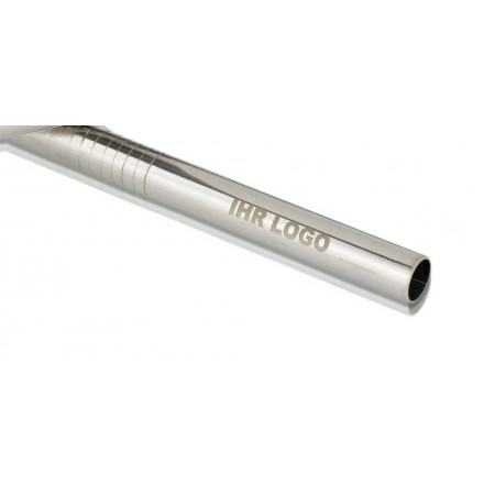 Edelstahl Trinkhalm silber 21,5 x 0,6 cm | gerade Form