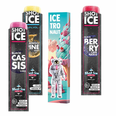 Long Box, Shot Ice 1er versch. Shots im Werbeschuber