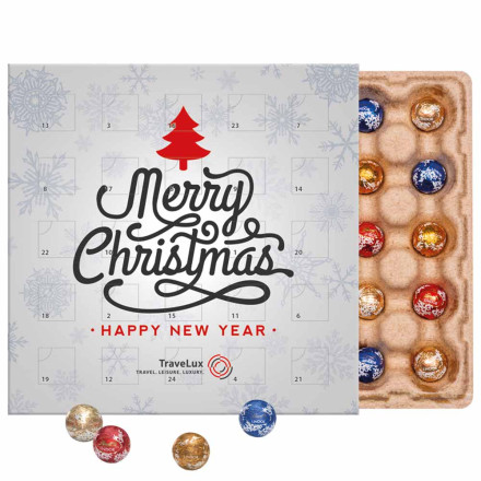 Minikugel Adventskalender ECO  Papierblister  LINDOR Lindt Mini Kugeln