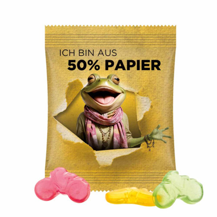 Minitüte 15 g Papierfolie weiß Trolli Fruchtgummi, Standardformen