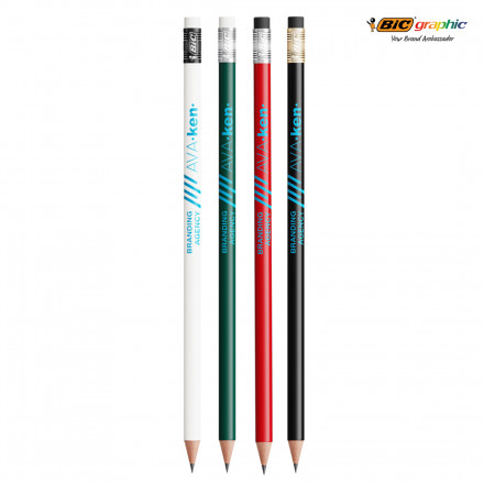 BIC® Evolution® Classic Ecolutions® Bleistift mit Radiergummi | inkl. Siebdruck