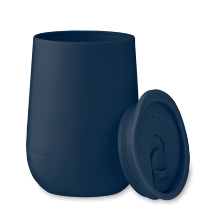 Doppelwandiger Becher mit Deckel Go 300 ml | inkl. Werbedruck