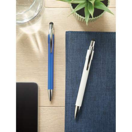 Druckkugelschreiber mit Stylus Edd | Recyclingalu | inkl. Werbedruck