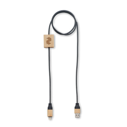 Ladekabel Caboo | rPET + Bambus | inkl. Werbedruck
