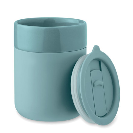 Keramikbecher mit Silikonhülle Qeram 330 ml | inkl. Werbedruck