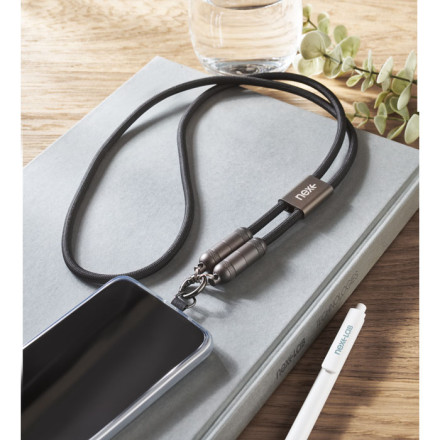 Lanyard-Ladekabel Shaka | inkl. Werbedruck
