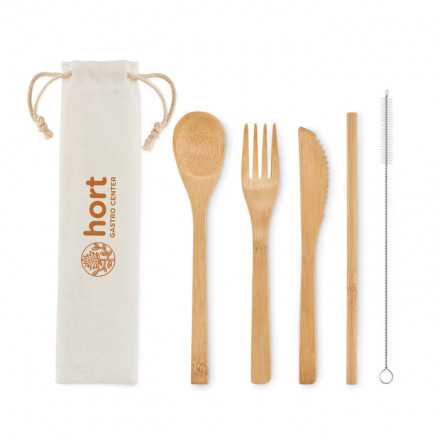 Besteck Set Bambus Setstraw