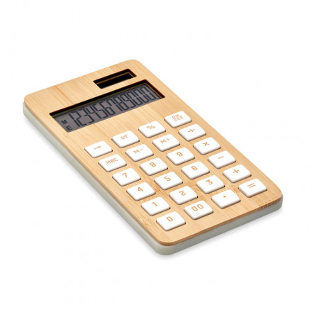 12-stelliger Dual Taschenrechner Calcubim | Bambus