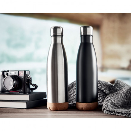 Doppelwandige Isolierflasche Aspen Cork 600 ml | inkl. Werbedruck