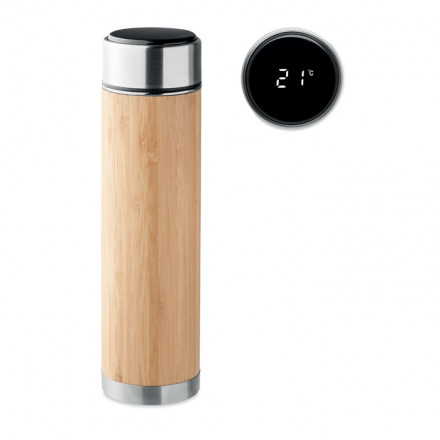 Isolierflasche m. Thermometer Panay 480 ml | inkl. Werbegravur