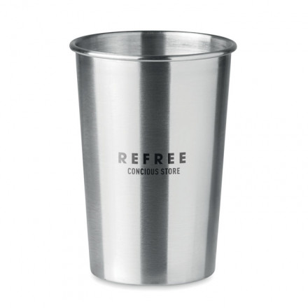 Edelstahlbecher Bongo | 350 ml | inkl. Werbedruck