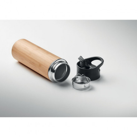 Bambus Isolierflasche Nanda 450 ml | inkl. Werbedruck