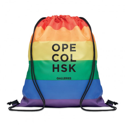 Beutel in Regenbogenfarbe Bow | rPET-Polyester