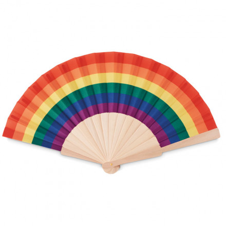 Fächer Regenbogenfarben