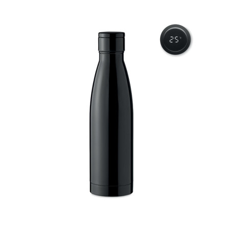 Doppelwandige Isolierflasche mit LED-Temperaturanzeige Belo Lux 500 ml | inkl. Werbedruck