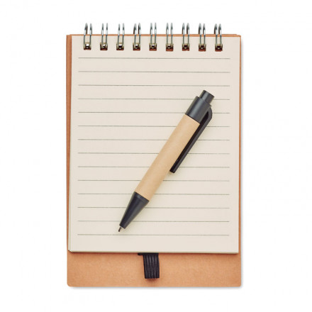 Multibook Notizbuch liniert mit Klebezetteln | Recyclingpapier | inkl. Werbedruck