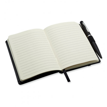 DIN A6 Notizbuch liniert Notalux | inkl. Kugelschreiber | inkl. Werbedruck